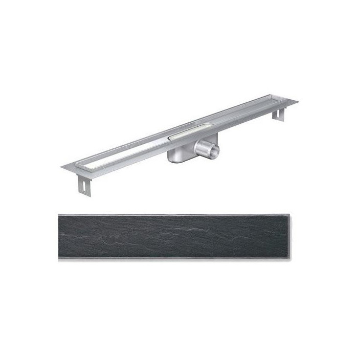 ACO ShowerDrain C horizontal flange shower channel set with Wave 3 in 1 grates (Various length options)