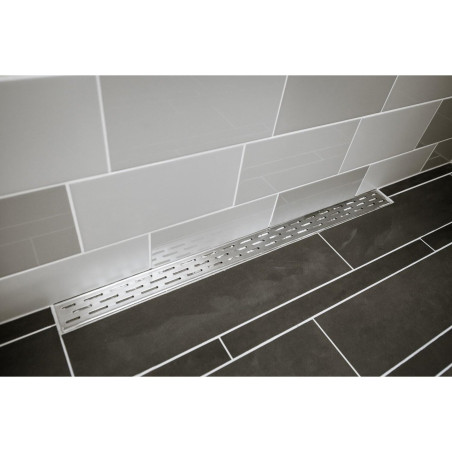 ACO ShowerDrain C shower channel set with vertical flange, featuring Slot 3 in 1 grates (Choice of various lengths)