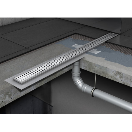 Комплект душевого трапа ACO ShowerDrain C с горизонтальным фланцем, с решетками Massive 3 в 1, (Выбор различных длин)
