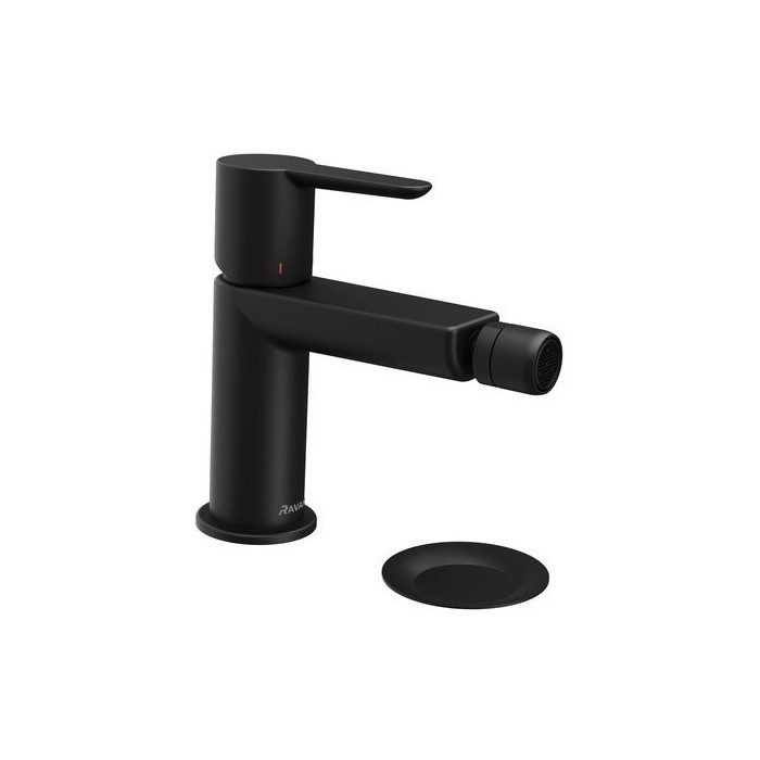 RAVAK Puri bidet mixer, with bottom valve, black-matt
