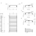 Сушилка для полотенец TERMA WARP T 500 x 1100 мм, красная, (Из экспонатов)
