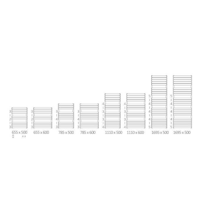 Dvieļu žāvētājs TERMA WARP T 500 x 1100 mm, sarkans, (No ekspozīcijas)