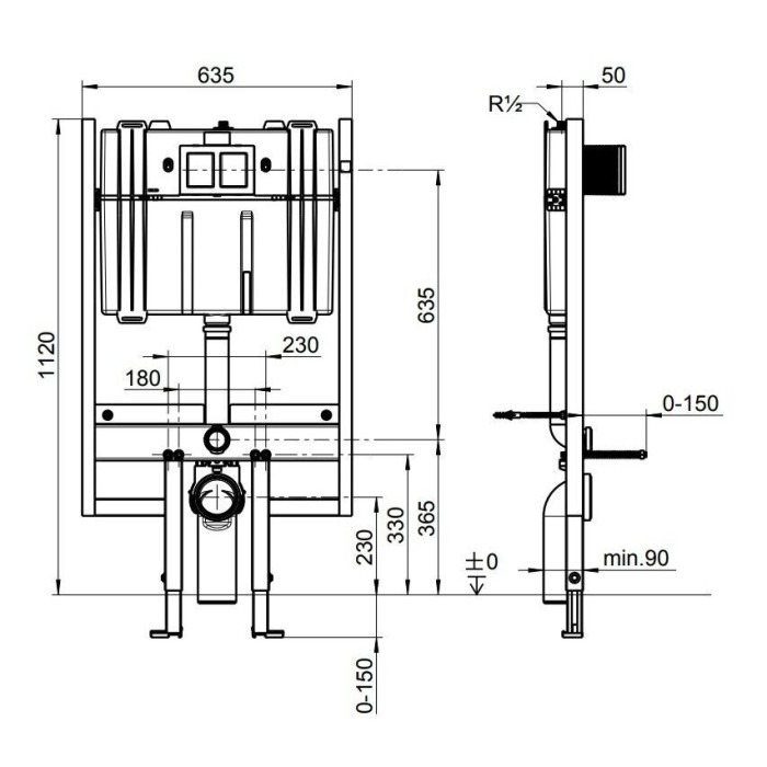 Potinkas rāmis VILLEROY & BOSH ViConnect 90 mm Compact 92247600 (2 in 1)