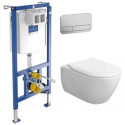 Potinkamā rāmja komplekts VILLEROY & BOSH ViConnect ar Subway 2.0 Ceramic plus pārklājumu un pogu (6 in 1)