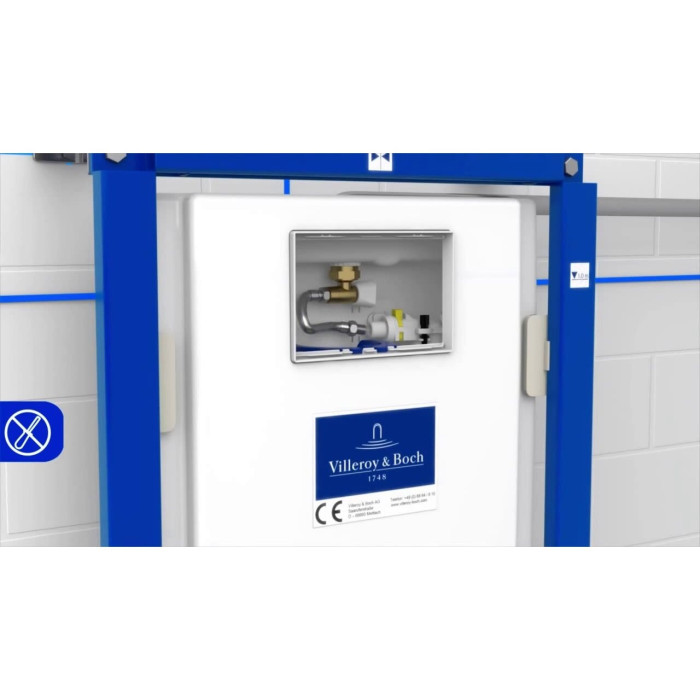 Встраиваемый комплект рамы VILLEROY & BOSH ViConnect с покрытием Subway 2.0 Ceramic plus и кнопкой (6 в 1)