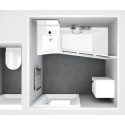 Acrylic asymmetrical bathtub RAVAK BeHappy II 1500 x 750, left (From the exhibition)