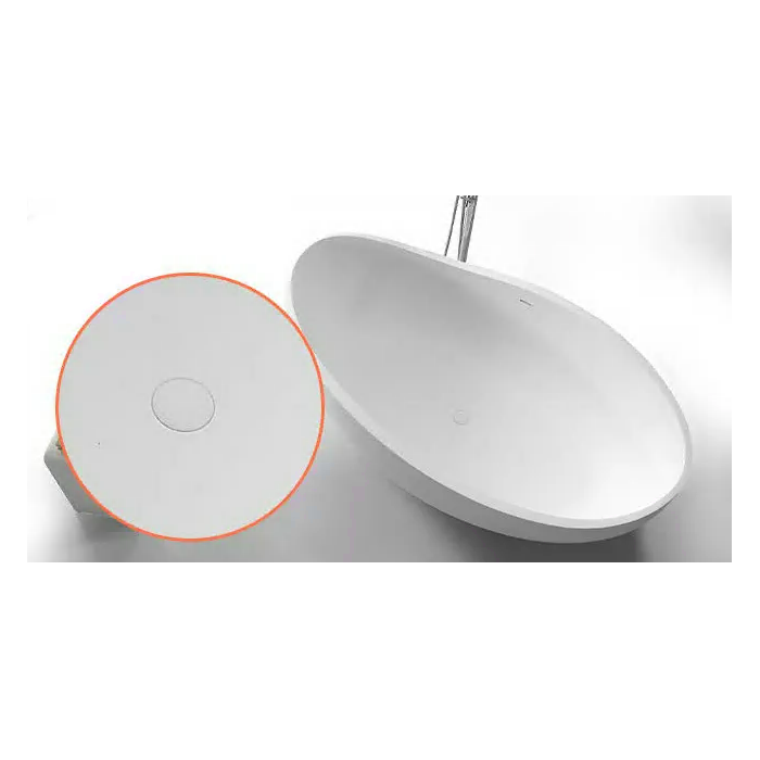 MEPA Stone Composite Bathtub Bend Matt-Black 184 x 112 cm with Black Matte Drain