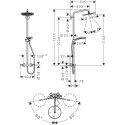 Termostatiska lietus duša sistēma HANSGROHE Crometta S 280 1jet, 26890990