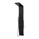 Shower panel MEPAshower 730 black-matt with thermostatic mixer