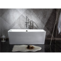 Acrylic bathtub MEPA Free back, 170 x 73 cm, (Overflow from a siphon cover feather for optional)
