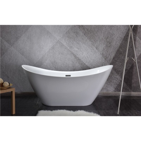 Acrylic bathtub MEPA Bend, 180 x 77 cm, (Overflow from the siphon cover feather for optional)