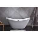 Acrylic bathtub MEPA Bend, 180 x 77 cm, (Overflow from the siphon cover feather for optional)