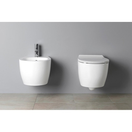 Hanging toilet SENTIMENTI Rimless with Slim Slow close lid