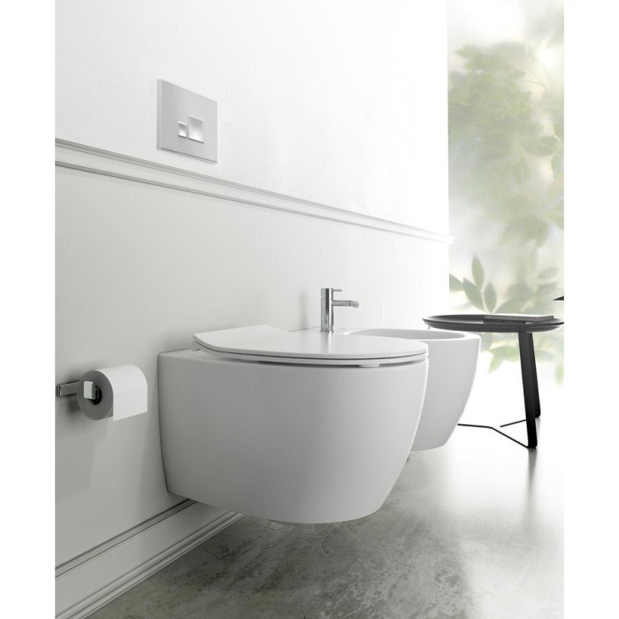 Hanging toilet SENTIMENTI Rimless with Slim Slow close lid