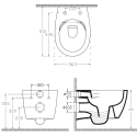 Hanging toilet SENTIMENTI Rimless with Slim Slow close lid
