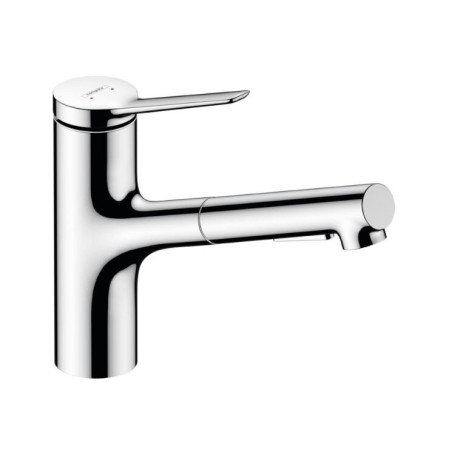 Virtuves (izlietnes) maisītājs ar izvelkamu šļūteni HANSGROHE Zesis M33, hromēts, 74800000