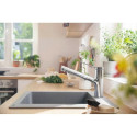 Virtuves (izlietnes) maisītājs ar izvelkamu šļūteni HANSGROHE Zesis M33, hromēts, 74800000