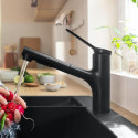 Kitchen (sink) faucet with pull-out hose HANSGROHE Zesis M33, matte black, 74800670