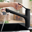 Kitchen (sink) faucet with pull-out hose HANSGROHE Zesis M33, matte black, 74800670