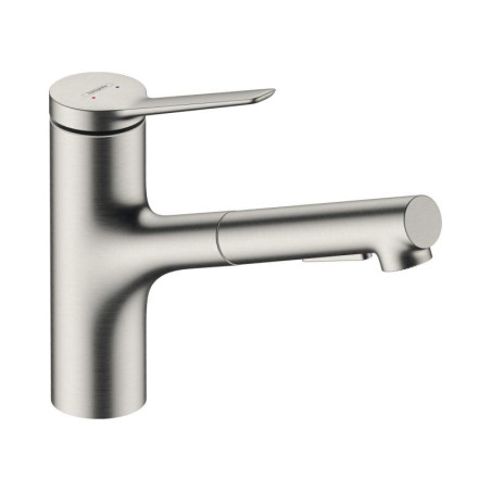 Kitchen (sink) faucet with pull-out hose HANSGROHE Zesis M33, stainless steel, 74800800