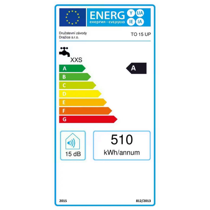 Elektriskais vertikālais ūdens sildītājs DRAŽICE 20 l, TO 20.1