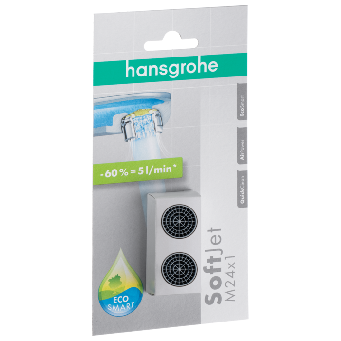 Aeratoru komplekts HANSGROHE M24x1 EcoSmart 5 l/min (2 gab.), 13182000