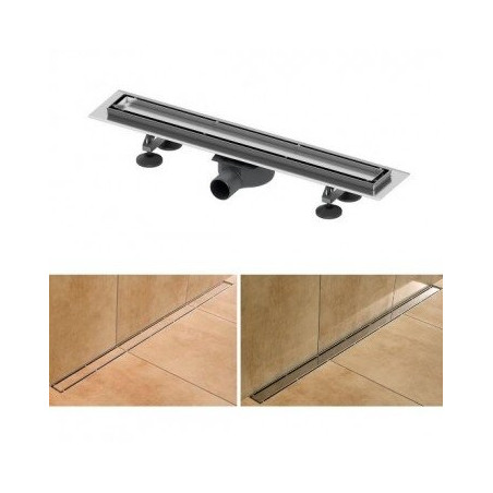 Dušo notekcauruļu komplekti TECElinus ar divpusējām restēm Tile/Steel 6 in 1, (Dažādu garumu izvēle)