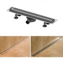 TECElinus shower channel sets with double-sided grates Tile/Steel 6 in 1, (Various length options)