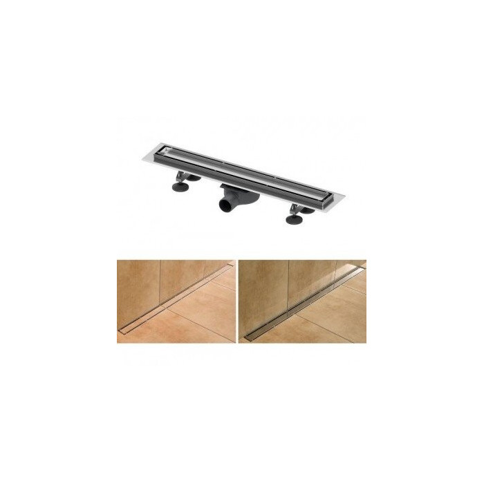 Dušo notekcauruļu komplekti TECElinus ar divpusējām restēm Tile/Steel 6 in 1, (Dažādu garumu izvēle)
