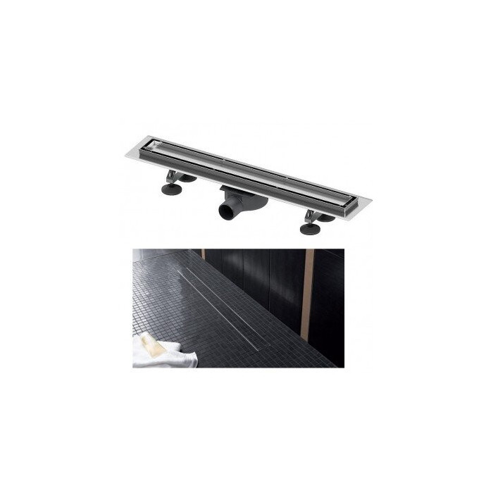 Dušo notekcauruļu komplekti TECElinus ar divpusējām restēm Tile/Steel 6 in 1, (Dažādu garumu izvēle)