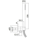 Paffoni Light concealed thermostatic shower system (ceiling mount), black-matt