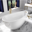 Акриловая ванна BESCO Besco Goya A-Line 160 с крышкой сифона в виде золотого пера