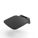 Hanging, foldable shower seat MEPA slim with slow-closing lid, black
