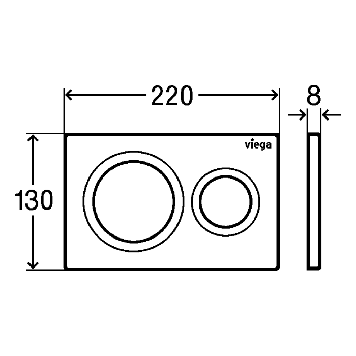 Плита для слива воды VIEGA Prevista Visign for Style 20, черный-матовый
