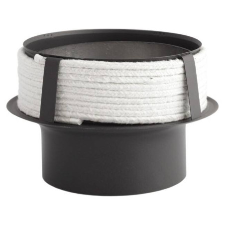 Black steel wall transition for ceramic chimneys DARCO 150 / 160