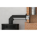 Melnā tērauda sienas pāreja keramikas skursteņiem DARCO 120 / 180