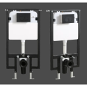 Built-in WC sets MEPA (6 in 1), 8 cm frame, black button