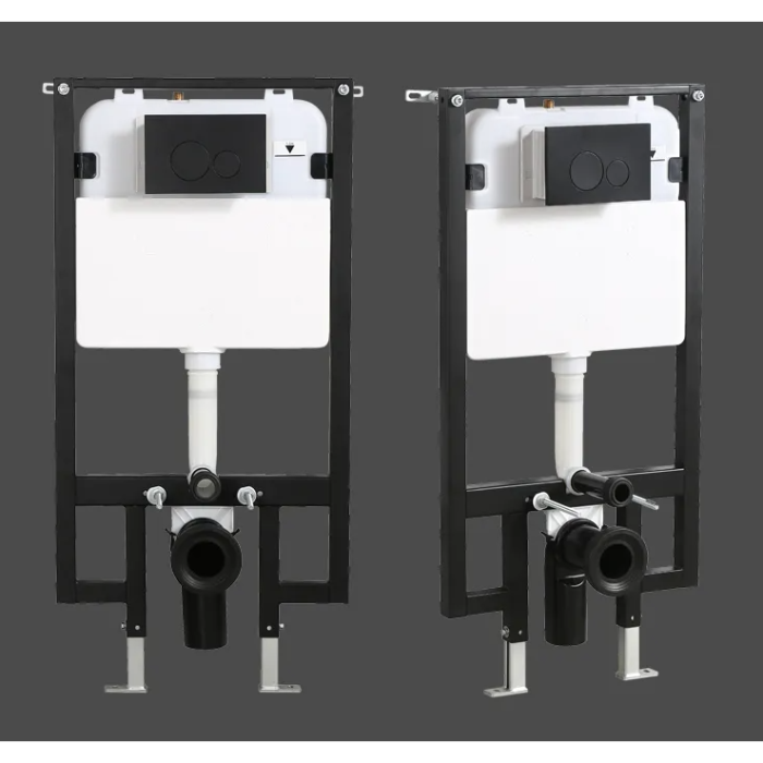 Potinkamie WC komplekti MEPA (6 in 1), 8 cm rāmis, melna poga