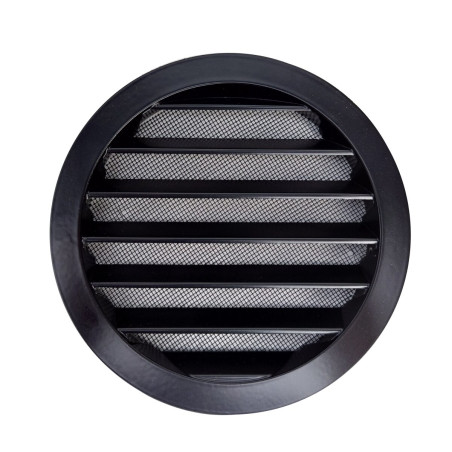 Ventilācijas ārējās restes ALNOR 200, melnas
