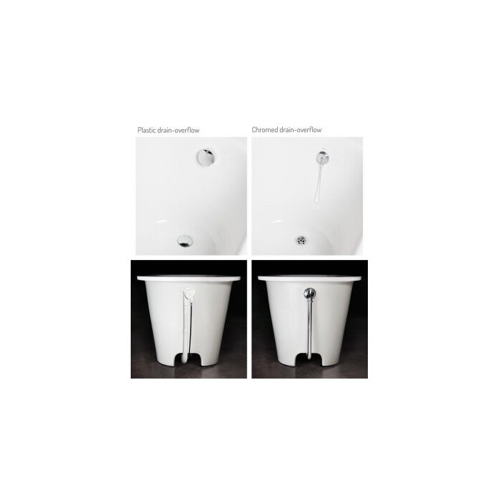 PAA Vario L stone mass bathtub, white, 750 x 1680 mm, A