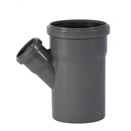 Iekšējās notekūdeņu trišakis WAVIN Optima 75 x 50/45°, pelēks