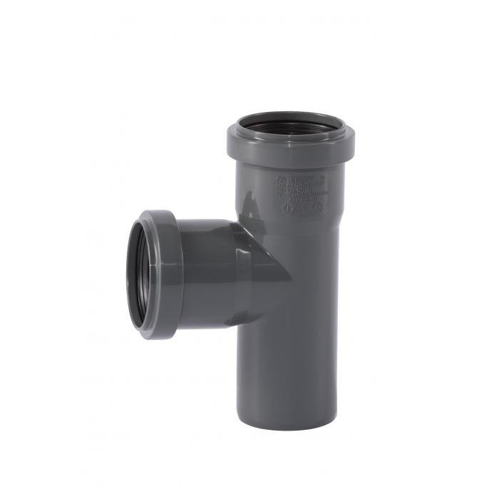 Iekšējās notekūdeņu trīsstūris WAVIN Optima 110 x 110/90°, pelēks