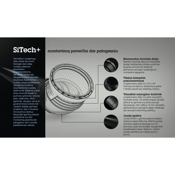 Maztraus trokšņa iekšējā notekūdeņu elkoņa WAVIN SiTech+ 110 x 30°