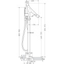 Floor-mounted bath mixer HANSGROHE AXOR Starck Organic, 12016000