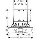 Potinkinā daļa grīdas maisītājam HANSGROHE AXOR, 10452180