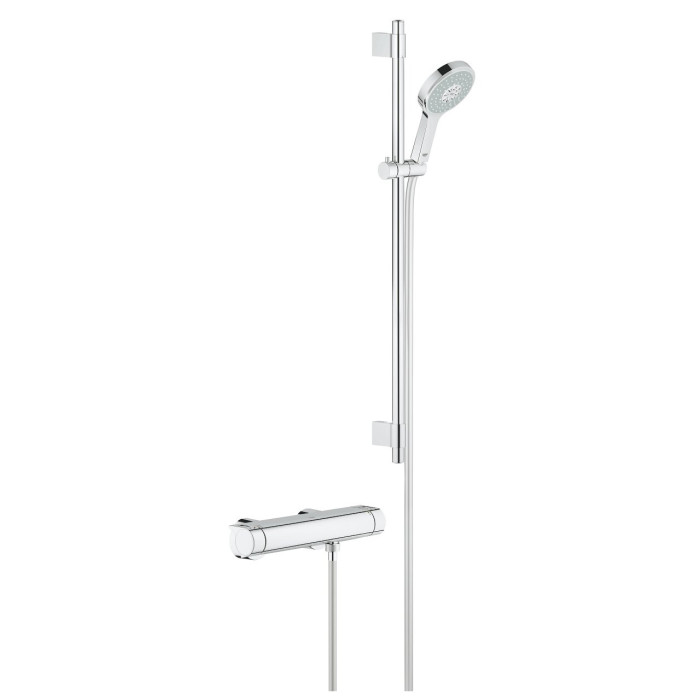 Termostata maisītājs dušai GROHE Grohtherm 2000 ar dušas komplektu Cosmopolitan, 34482001