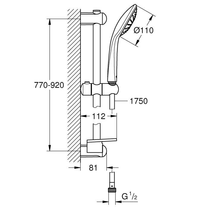 Dušas stenda komplekti GROHE Euphoria 110 Mono, 27267001