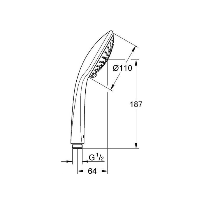 Душевая насадка GROHE Euphoria 110 Шампань, 3 функции, 27222000