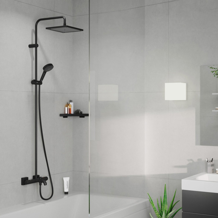 Termostatiska dušas sistēma ar uzgali vannai HANSGROHE Vernis Shape 240, 26900670