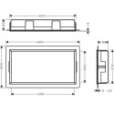 Potinkinā niša HANSGROHE XtraStoris Original 300 x 600 x 100, melna-matēta, 56064670